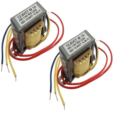 2 Pack Power Transformer 12.6 VCT, 1A with Wire Leads and Foot Mount - EX ELECTRONIX EXPRESS