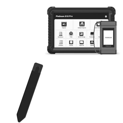 BoxWave Stylus Pouch Compatible with Thinkcar Vehicle Diagnostic Scanner S10 Pro - Stylus PortaPouch, Pen Stylii Holder Carrier Portable Self-Adhesive - Jet Black