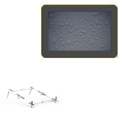 BoxWave Stand and Mount Compatible with Geekland GK-QR101-V12 (10.1 in) - Pocket Aluminum Stand 3-in-1, Portable Multi Angle Viewing Riser - Metallic Silver