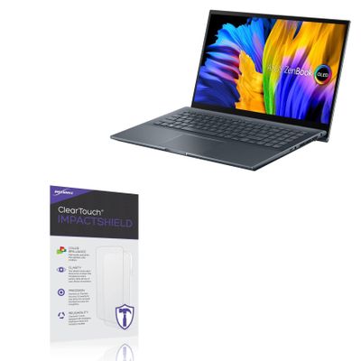 BoxWave Screen Protector Compatible with ASUS Zenbook Pro 15 OLED (UM535) - ClearTouch ImpactShield (2-Pack), Impenetrable Screen Protector Flexible Film