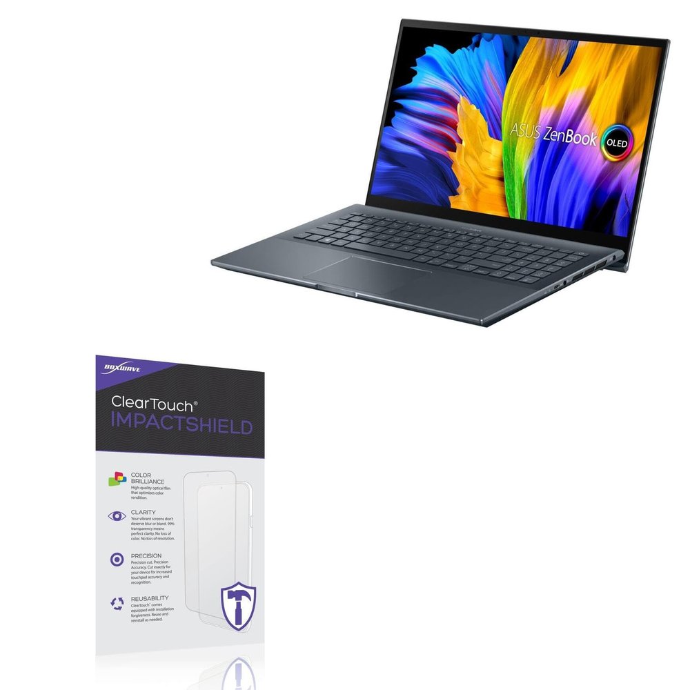 BoxWave Screen Protector Compatible with ASUS Zenbook Pro 15 OLED (UM535) - ClearTouch ImpactShield (2-Pack), Impenetrable Screen Protector Flexible Film