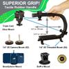 Scorpion EX Video Action Stabilizing Rig Handle Grip Handheld Stabilizer with Hot-Shoe Mount for Canon Nikon Sony Panasonic DSLR & Mirrorless Camera Camcorder (Triple Cold Shoe (X1)) view 2