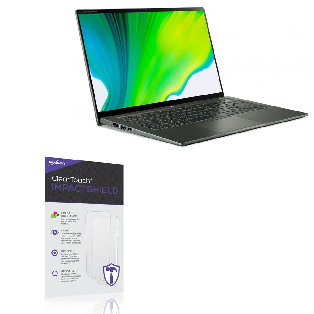 BoxWave Screen Protector Compatible with Acer Swift 5 (SF514-55T) - ClearTouch ImpactShield (2-Pack), Impenetrable Screen Protector Flexible Film