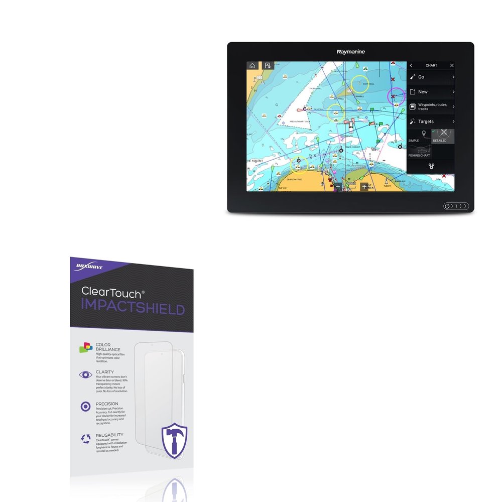 BoxWave Screen Protector Compatible with Raymarine Axiom+ 12 - ClearTouch ImpactShield (2-Pack), Impenetrable Screen Protector Flexible Film