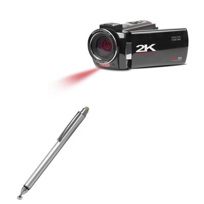BoxWave Stylus Pen Compatible with Minolta MN2K10NV - DualTip Capacitive Stylus, Fiber Tip Disc Tip Capacitive Stylus Pen - Metallic Silver