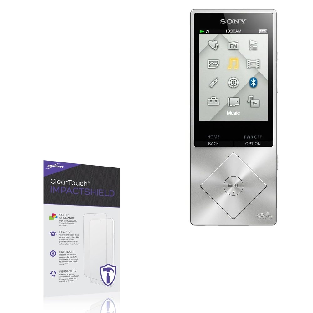 BoxWave Screen Protector Compatible with Sony NWZ-A17 - ClearTouch ImpactShield (2-Pack), Impenetrable Screen Protector Flexible Film