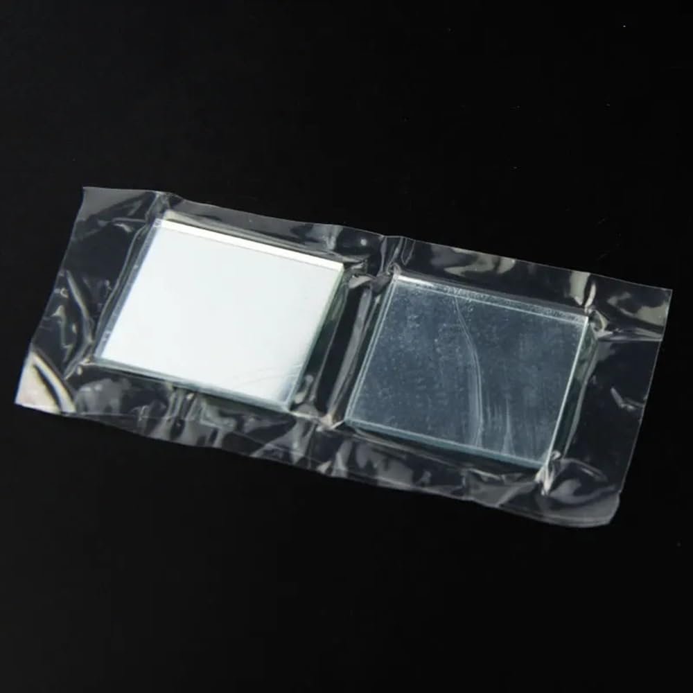 ZTBH Microscope Accessories Kit 4PCS 35x35mm Optical Front Surface Reflector Mirrors High Reflectivity First Surface Mirror Thickness 1.1mm Microscope Slides, White