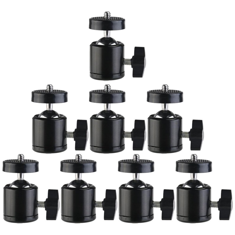 Vaguelly 8pcs Tripod Ball Heads Rotating Camera Ball Mount Compact Lightweight Metal Design Screw for Photographers The Go