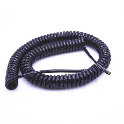 Spring Telescopic Spiral Cable Spring Telescopic Spiral Cable 4 Core Spring Telescopic Stretchable Extension Wire Wire Spiral Cable 24AWG0.2mm /20AWG0.5mm /17AWG1.0mm /14AWG2.0mm (Color : 2.5 Meters