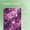 BFDHGQZC Purple Leopard Print Glitter Clear Case for Kindle Fire HD 8 & 8 Plus Tablet (12th Generation-2024/2022 Release) 8" Tablet Lightweight Transparent TPU Shockproof Protective Cover view 2