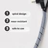 45Ft Spiral Cable Wrap - White Cord Covers Bundle Sleeve Hose for PC TV Computer Electrical Wire Organizer, Cord Cover and Detangler view 2