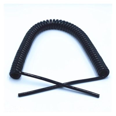 Spring Telescopic Spiral Cable Spring Telescopic Spiral Cable 2-core Spring Telescopic Wire Spiral Cable, Black Power Cord Expandable Wire, 24AWG-14AWG 2.5 M 5 M 7.5 M, (Color : 2 Core 24awg, Size :