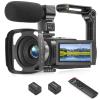 Camcorder FHD 1080P Video Camera for YouTube with 30FPS 36MP 3.0 Inch 270 Degree Rotation LCD, 16X Digital Zoom Vlogging Camera for Beginners with 2 Batteries Microphone, Remote, Stabilizer, Lens Hood view 1