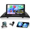 [2+64G] NHOPEEW Car Radio for BMW X3 E83 2004-2012 with Wireless Carplay and Android Auto - 9 Inch Touchscreen Android Car Stereo - GPS Navi/WiFi/SWC/Multiple UI/Bluetooth + AHD Backup Camera view 1