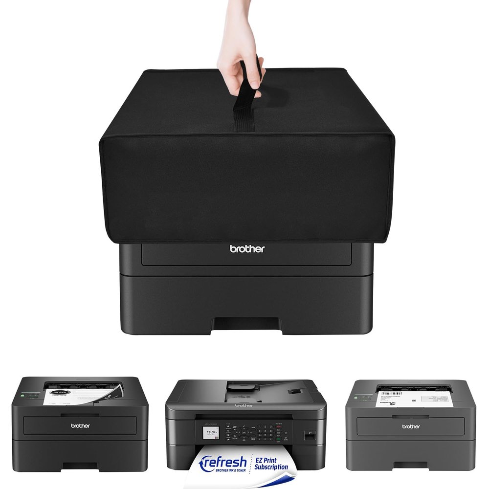 NUENSS-ROR Printer Cover Antistatic Dust-proof Water-Proof Protective Cover Case Heavy Duty Nylon Dust Cover for Brother MFC-J1010DW/HL-L2460DW/HL-L2405W Wireless Printer (15.7"D x 15.4"W x 6.7"H)