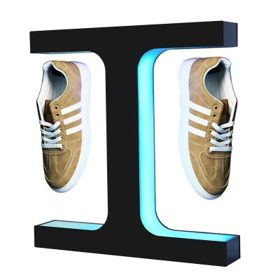 FXNFXLA Levitating Shoe Display Stand, 360 Rotating Led Floating Shoe Display Rack, Levitating Sneaker Display, for Shoes Weighing 300-600g,for Shopping Malls and Window Displays