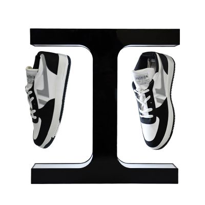 FXNFXLA Levitating Shoe Display Stand, 360 Rotating Led Floating Shoe Display Rack, Levitating Sneaker Display, for Shoes Weighing 300-600g,for Shopping Malls and Window Displays
