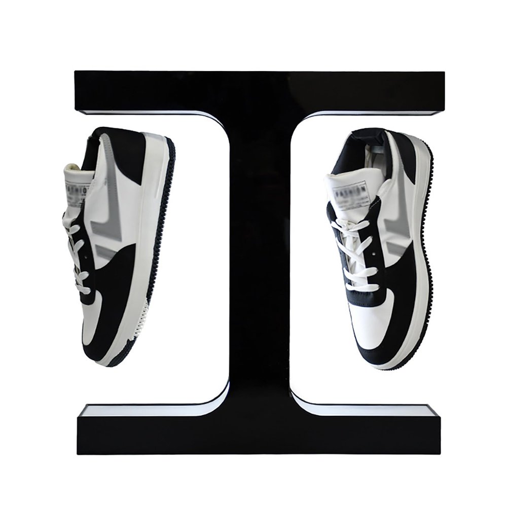 FXNFXLA Levitating Shoe Display Stand, 360 Rotating Led Floating Shoe Display Rack, Levitating Sneaker Display, for Shoes Weighing 300-600g,for Shopping Malls and Window Displays