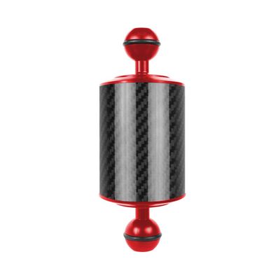 NovelGoal Carbon Fiber Extension Tray Arm Float Buoyancy Aquatic Arm Dual Ball SLR Camera Diving Head Light Holder Mount D60mm 5" 8" 10" 12" for Action Camera (Red,5 inch D60mm)