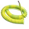 Spring Telescopic Spiral Cable Spring Telescopic Spiral Cable 1PC Spring Spiral Cable Yellow-Green Ground Wire Single Core 20/18/17/15/13/11/9/7AWG Shrinkable Cable Copper Wire Telescopic Wire1/2/3/4/ view 1