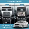 [2+64G] Android 13 Car Radio for Mazda 6 2007-2012 with Wireless Carplay and Android Auto - 9 Inch Touch Screen Car Stereo - Multiple UI Themes/GPS/WiFi/SWC + AHD Backup Camera view 2