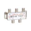 CORONIR 4 Way Coaxial Cable Splitter 5-2500MHz for STB TV, Antenna and MoCA Network, TV Antenna Splitter for RG6 RG59 Coax Cable Satellite HDTV, Pack of 1 view 1