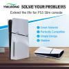YWLRONG 4Pcs for PS5 Slim Stand Console Bracket Holder Flat Base Horizontal Stand Compatible with Sony PlayStation 5 Slim Disc Edition Accessories(Transparent+Grey) view 3