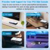 YWLRONG 4Pcs for PS5 Slim Stand Console Bracket Holder Flat Base Horizontal Stand Compatible with Sony PlayStation 5 Slim Disc Edition Accessories(Transparent+Grey) view 4
