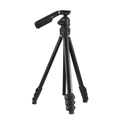Andoer Camera Tripod 141cm/55.5in Portable Photography Tripod Stand Aluminum Alloy 360 Rotatable 3kg/6.6lb Load Capacity with Handle Built-in Phone Clip for DSLR Cameras Camcorders Smartphones