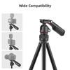 Andoer Camera Tripod 141cm/55.5in Portable Photography Tripod Stand Aluminum Alloy 360 Rotatable 3kg/6.6lb Load Capacity with Handle Built-in Phone Clip for DSLR Cameras Camcorders Smartphones view 3