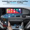 AXVOIBX Wireless CarPlay Adapter for iPhone,2024 Upgraded Dual-core 5G Chip,Converts Wired to Wireless Carplay Dongle,Fast Connection Plug & Play, Fit for Cars with Built-in Wired CarPlay (Black Grey) view 2