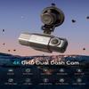 COOAU D20 + Dual D20S Dash Cam - COOAU Dual 2.5K+1080P Dash Cam with GPS and WiFi, Super IR Night Vision, Parking Monitor, Loop Recording, 4K Front Camera, Infrared Interior Camer view 2