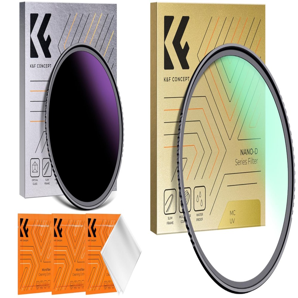 82mm ND1000000 & MCUV Lens Filters Kit for Camera Lens, 20 Stops Ultra Dark ND Lens Filter MCUV Lens Protection Filter