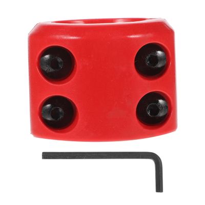 Gatuida 1 Set Cord Protector Winch Cable Stopper ATV Utv Winch Cable Hook Rubber Stopper Hook Stopper Winch Cable Stopper Rubber Threader Cable Hook Stop Red Television Compatible Metal, 6x6cm