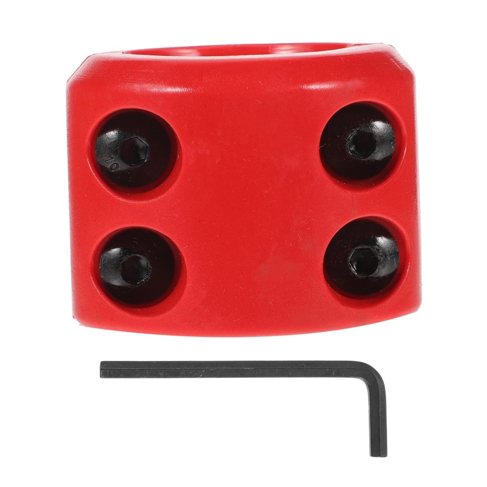 Gatuida 1 Set Cord Protector Winch Cable Stopper ATV Utv Winch Cable Hook Rubber Stopper Hook Stopper Winch Cable Stopper Rubber Threader Cable Hook Stop Red Television Compatible Metal, 6x6cm