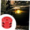 Gatuida 1 Set Cord Protector Winch Cable Stopper ATV Utv Winch Cable Hook Rubber Stopper Hook Stopper Winch Cable Stopper Rubber Threader Cable Hook Stop Red Television Compatible Metal, 6x6cm view 3