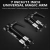 YELANGU Adjustable Friction Articulating Magic Arm Mount with Single Locking Knob with Both 1/4" Thread Screw for LCD Monitor/LED Lights/Microphone/high-Definition/tripods, Load:10kg (Black 7inch) view 2