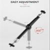 YELANGU Adjustable Friction Articulating Magic Arm Mount with Single Locking Knob with Both 1/4" Thread Screw for LCD Monitor/LED Lights/Microphone/high-Definition/tripods, Load:10kg (Black 7inch) view 3