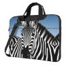 AoRom Zebra Printed Laptop Bag,Durable Computer Case Laptop Carrying Case,15.6 14 13 Inch Laptop Case With Handle, Black, 10930 view 1