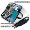 AoRom Zebra Printed Laptop Bag,Durable Computer Case Laptop Carrying Case,15.6 14 13 Inch Laptop Case With Handle, Black, 10930 view 3