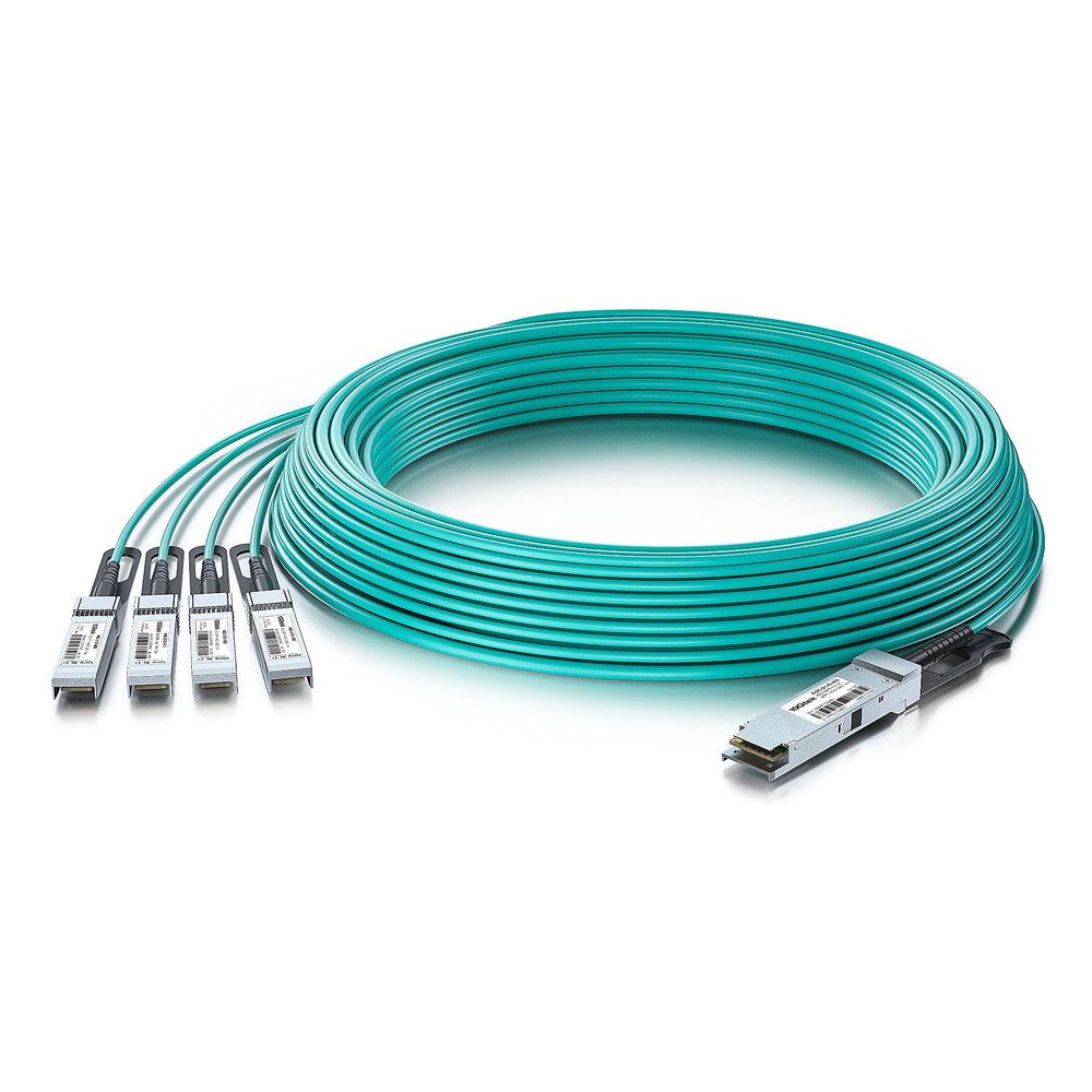 10Gtek 40G QSFP+ AOC Cable - 40GBASE Ethernet Active Optical Cable,40G QSFP+ to 4 x 10G SFP+, OM3 MMF for Cisco QSFP 4 x 10G-AOC-3M, 3-Meter