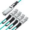 10Gtek 40G QSFP+ AOC Cable - 40GBASE Ethernet Active Optical Cable,40G QSFP+ to 4 x 10G SFP+, OM3 MMF for Cisco QSFP 4 x 10G-AOC-3M, 3-Meter view 2