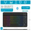 DETUOSI Backlit Keyboard Case for Samsung Galaxy Tab A9 Plus/ A9+ 5G 11" (SM-X210) 2023 Android Tablet with S Pen Holder | Soft TPU Back Cover | Magnetic Closure | Detachable Wireless 7-Color Keyboard view 3