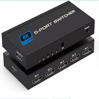 Generic YITA HDMI2.1 5X1 Switch 5 inputs 1 Output 8K@60Hz, Black