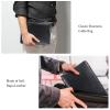 Polare Napa Leather Travel Cable Organizer Case Electronics Accessories Carry Bag with YKK Zippers Tech Storage Bag for Cables, Power Bank, USB, SD Card, Travel Essentials(Black) view 4