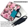 AoRom Pretty Pink Roses Printed Laptop Bag,Durable Computer Case Laptop Carrying Case,15.6 14 13 Inch Laptop Case With Handle, Black, 10930 view 3
