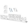 1 pcs Album Wall Holder - 4mm Thick Record Wall Mount, Album Display Shelf with Now Playing design | Easy to Install Record Display Stand, Durable Record Rack Wall Stand for Album Storage Wall, White view 1