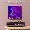 1 pcs Album Wall Holder - 4mm Thick Record Wall Mount, Album Display Shelf with Now Playing design | Easy to Install Record Display Stand, Durable Record Rack Wall Stand for Album Storage Wall, White view 2