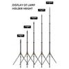 Andoer 222cm/87.4in Portable Tripod Stand Video Light Stand Carbon Fiber 5-Section Adjustable with Detachable Center Column 1/4in 3/8in Screw for LED Video Light Flash Light Softbox Reflector view 3