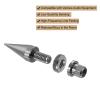 MECCANIXITY 4pcs Black Speaker Spike Kit Shockproof Adjustable Copper Speaker Spike Isolation with Speaker Spikes Pads Mat for Subwoofer CD DVD Audio Amplifier Recorder view 4
